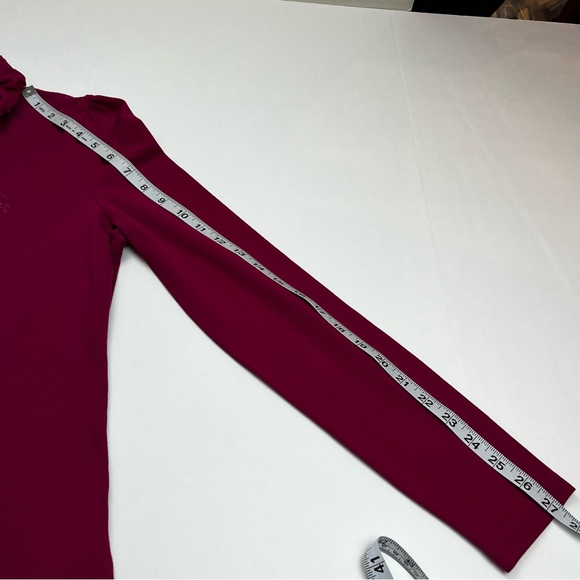 Burberry Brit‎ Womens Size Medium Pink Mock Neck Long Sleeve Polo Ruffle *FLAW* - Picture 11 of 11